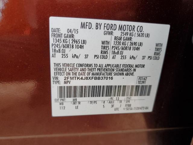 Photo 13 VIN: 2FMTK4J8XFBB37016 - FORD EDGE SEL 