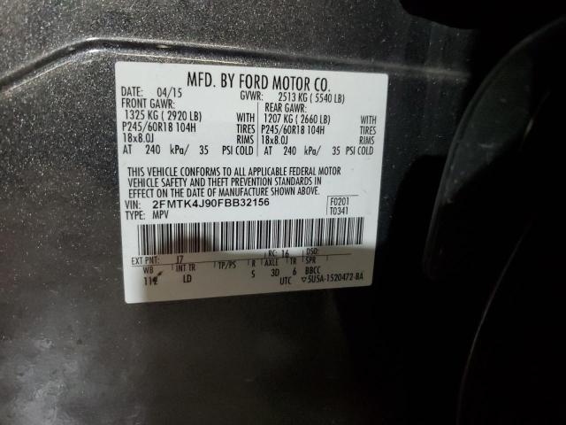 Photo 12 VIN: 2FMTK4J90FBB32156 - FORD EDGE SEL 