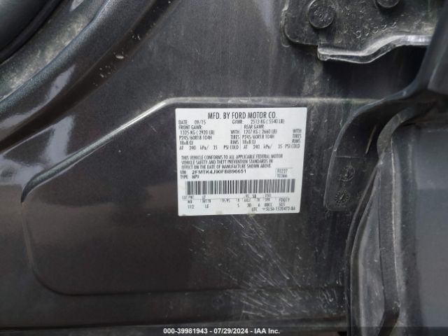 Photo 8 VIN: 2FMTK4J90FBB96651 - FORD EDGE 