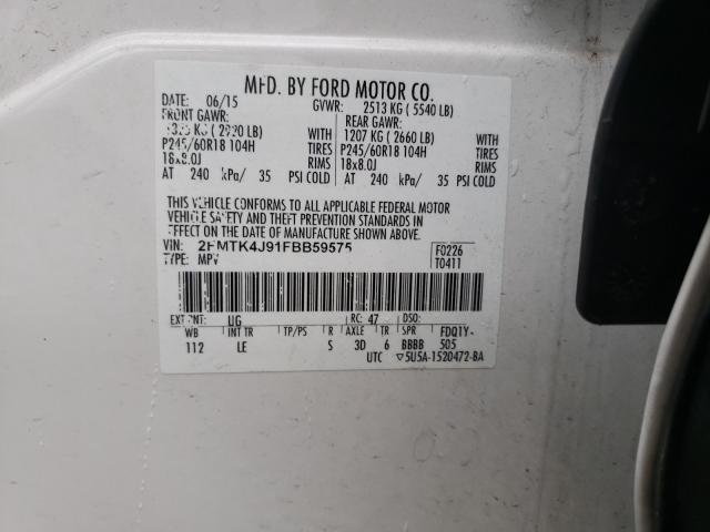 Photo 9 VIN: 2FMTK4J91FBB59575 - FORD EDGE SEL 