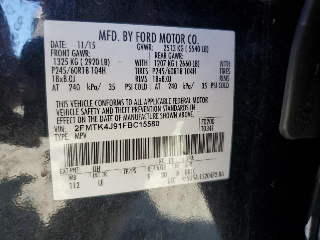 Photo 11 VIN: 2FMTK4J91FBC15580 - FORD EDGE 