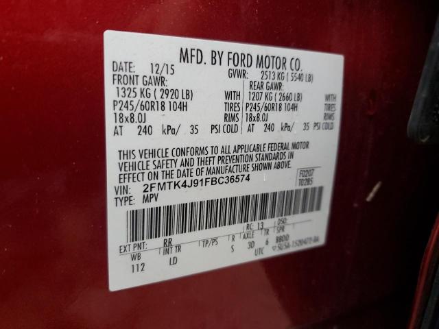 Photo 13 VIN: 2FMTK4J91FBC36574 - FORD EDGE 