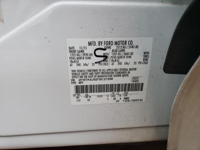 Photo 12 VIN: 2FMTK4J92FBC21596 - FORD EDGE SEL 