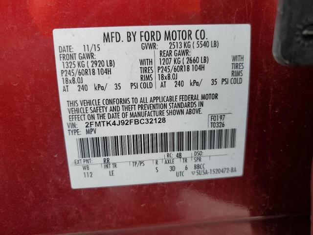 Photo 11 VIN: 2FMTK4J92FBC32128 - FORD EDGE 