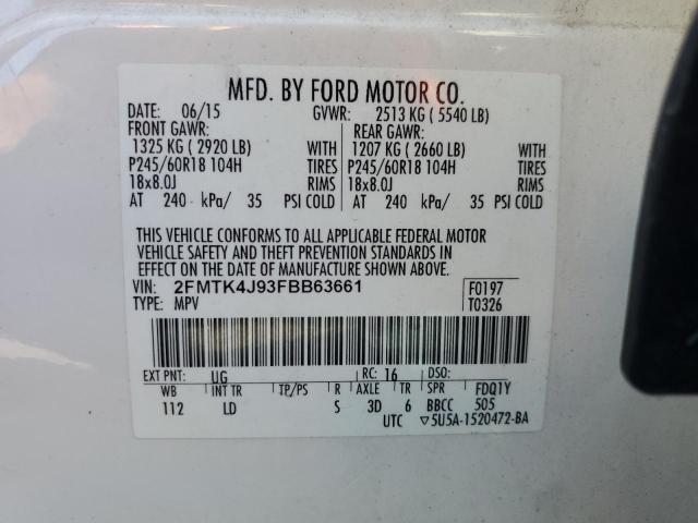 Photo 12 VIN: 2FMTK4J93FBB63661 - FORD EDGE SEL 