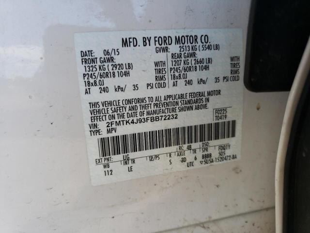 Photo 11 VIN: 2FMTK4J93FBB72232 - FORD EDGE 