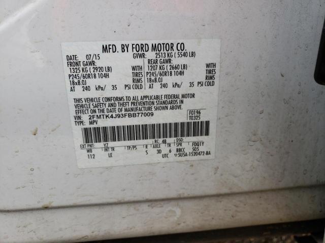 Photo 9 VIN: 2FMTK4J93FBB77009 - FORD EDGE SEL 