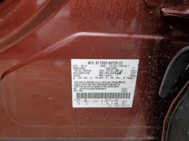 Photo 13 VIN: 2FMTK4J93FBB89807 - FORD EDGE SEL 