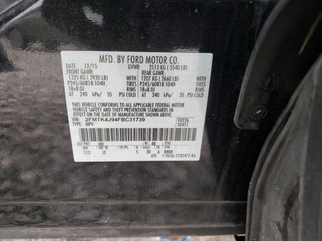 Photo 9 VIN: 2FMTK4J94FBC31739 - FORD EDGE 