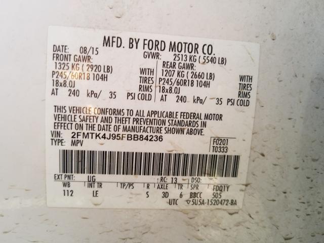 Photo 9 VIN: 2FMTK4J95FBB84236 - FORD EDGE 