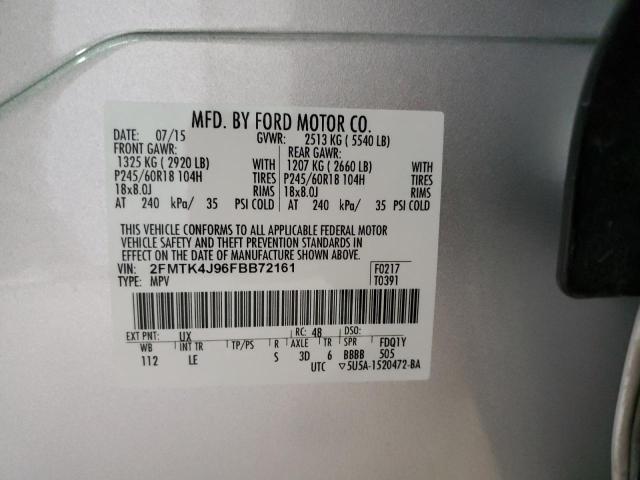 Photo 11 VIN: 2FMTK4J96FBB72161 - FORD EDGE SEL 