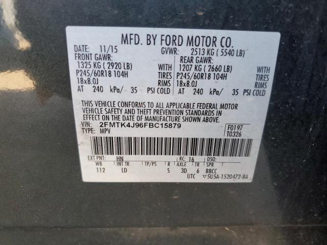 Photo 12 VIN: 2FMTK4J96FBC15879 - FORD EDGE SEL 