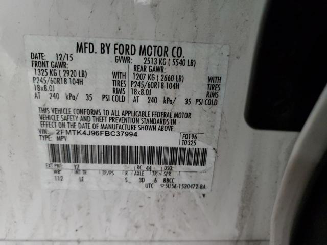 Photo 12 VIN: 2FMTK4J96FBC37994 - FORD EDGE SEL 