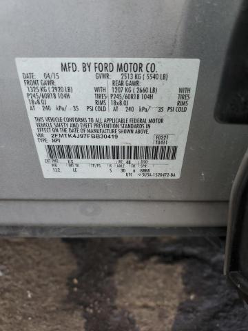 Photo 11 VIN: 2FMTK4J97FBB30419 - FORD EDGE SEL 