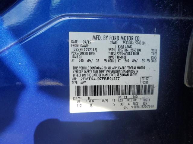 Photo 13 VIN: 2FMTK4J97FBB94377 - FORD EDGE 