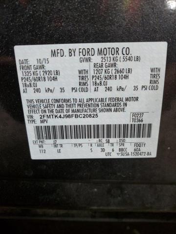 Photo 13 VIN: 2FMTK4J98FBC20825 - FORD EDGE SEL 