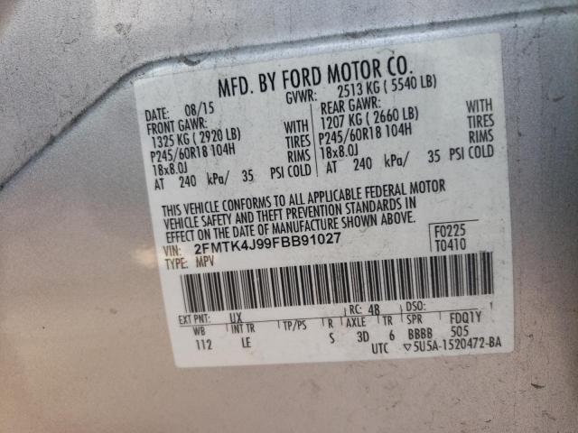 Photo 12 VIN: 2FMTK4J99FBB91027 - FORD EDGE 