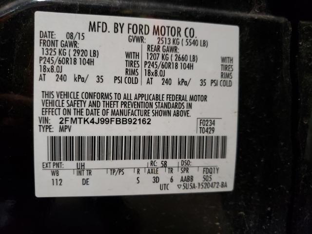 Photo 9 VIN: 2FMTK4J99FBB92162 - FORD EDGE 