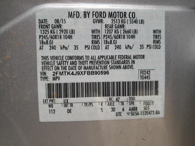 Photo 9 VIN: 2FMTK4J9XFBB90596 - FORD EDGE 