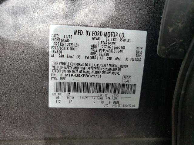 Photo 9 VIN: 2FMTK4J9XFBC21751 - FORD EDGE 