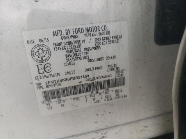 Photo 11 VIN: 2FMTK4K80FBB57869 - FORD EDGE 