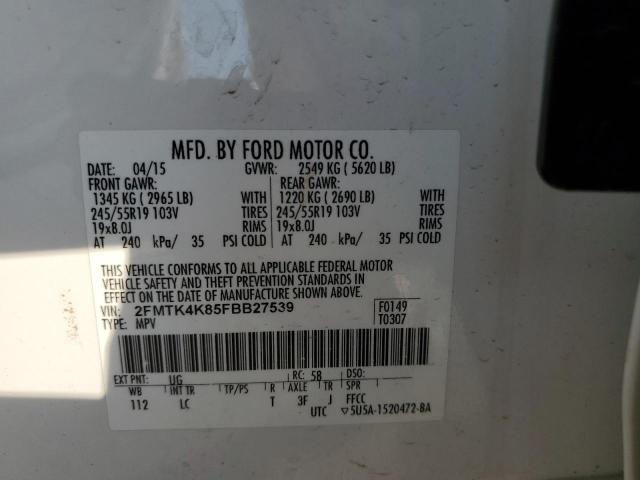 Photo 12 VIN: 2FMTK4K85FBB27539 - FORD EDGE TITAN 