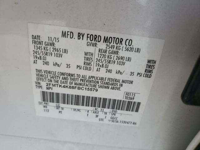 Photo 12 VIN: 2FMTK4K88FBC15579 - FORD EDGE TITAN 