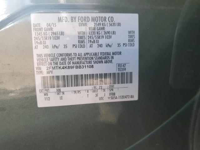 Photo 12 VIN: 2FMTK4K89FBB31108 - FORD EDGE TITAN 