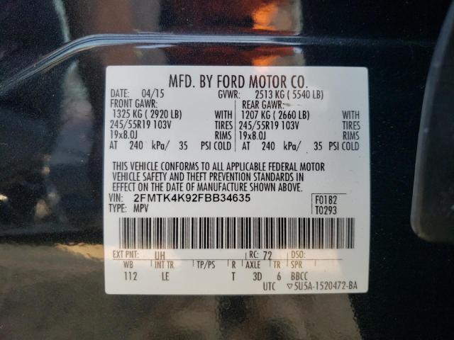 Photo 11 VIN: 2FMTK4K92FBB34635 - FORD EDGE TITAN 