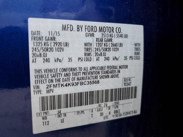 Photo 9 VIN: 2FMTK4K93FBC35568 - FORD EDGE TITAN 