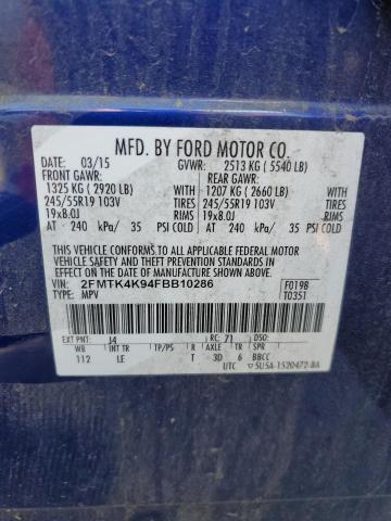 Photo 13 VIN: 2FMTK4K94FBB10286 - FORD EDGE TITAN 