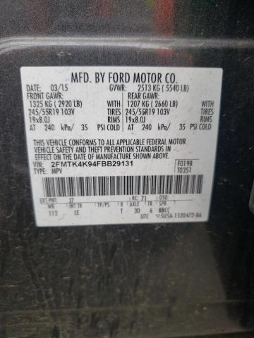 Photo 12 VIN: 2FMTK4K94FBB29131 - FORD EDGE TITAN 