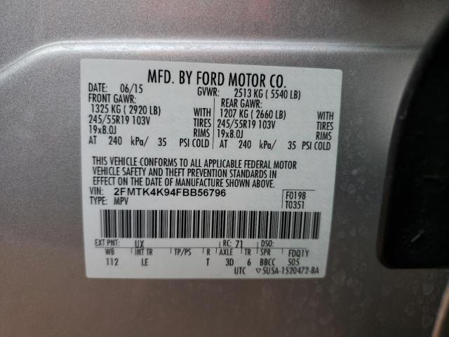 Photo 9 VIN: 2FMTK4K94FBB56796 - FORD EDGE TITAN 