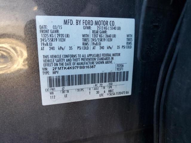 Photo 13 VIN: 2FMTK4K97FBB16387 - FORD EDGE 