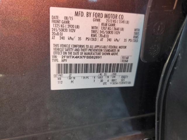 Photo 13 VIN: 2FMTK4K97FBB82891 - FORD EDGE TITAN 