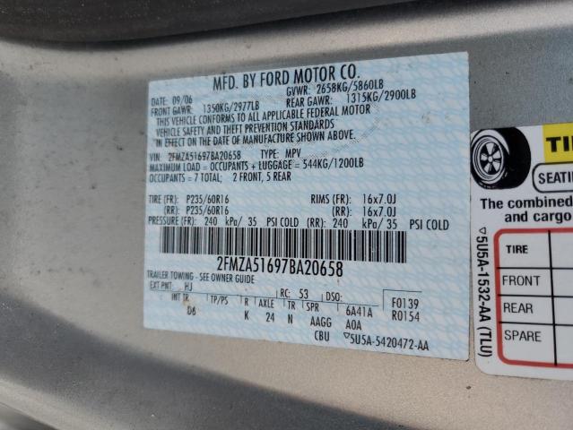 Photo 12 VIN: 2FMZA51697BA20658 - FORD FREESTAR S 