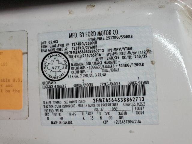 Photo 12 VIN: 2FMZA56483BB62713 - FORD WINDSTAR 