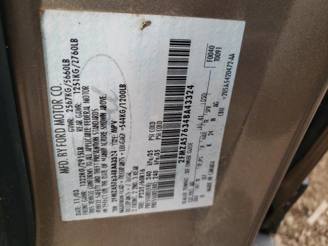 Photo 13 VIN: 2FMZA57634BA43324 - FORD FREESTAR 