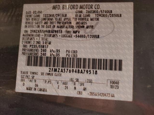 Photo 12 VIN: 2FMZA57694BA79518 - FORD FREESTAR 