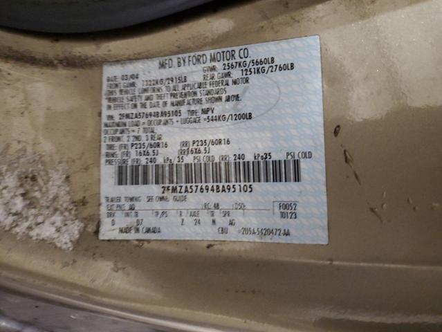 Photo 11 VIN: 2FMZA57694BA95105 - FORD FREESTAR 