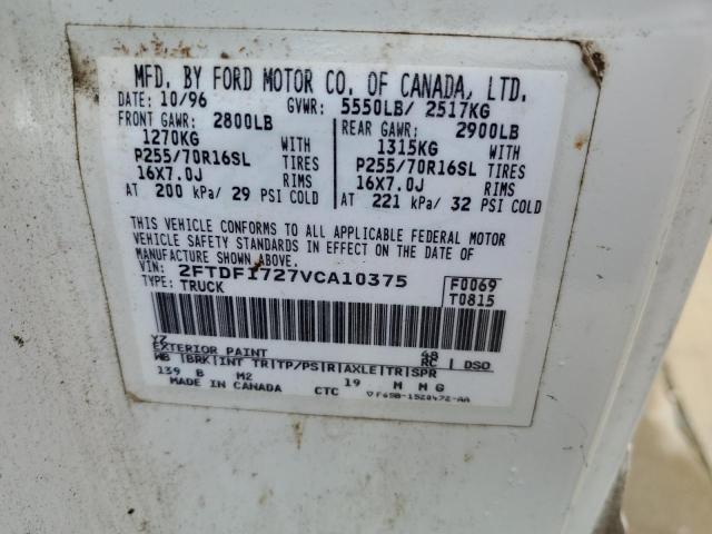 Photo 11 VIN: 2FTDF1727VCA10375 - FORD F150 