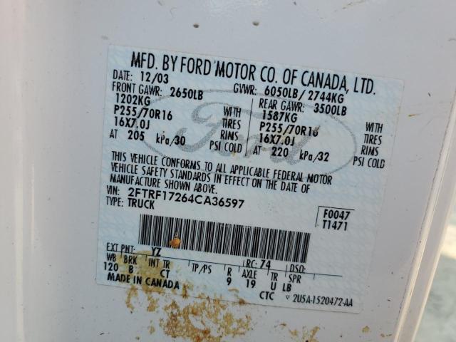 Photo 11 VIN: 2FTRF17264CA36597 - FORD F150 