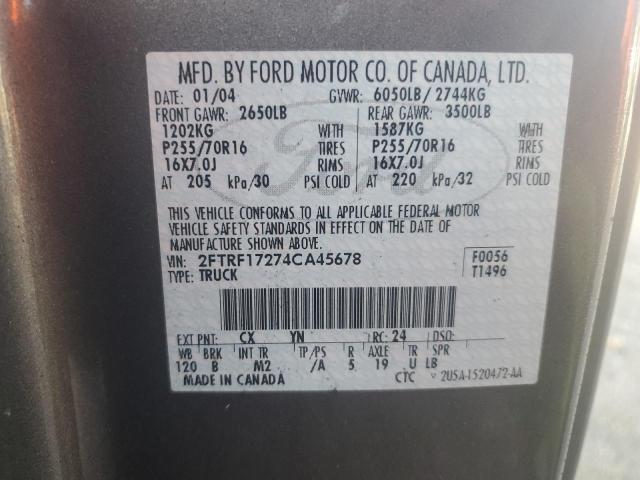 Photo 11 VIN: 2FTRF17274CA45678 - FORD F-150 HERI 