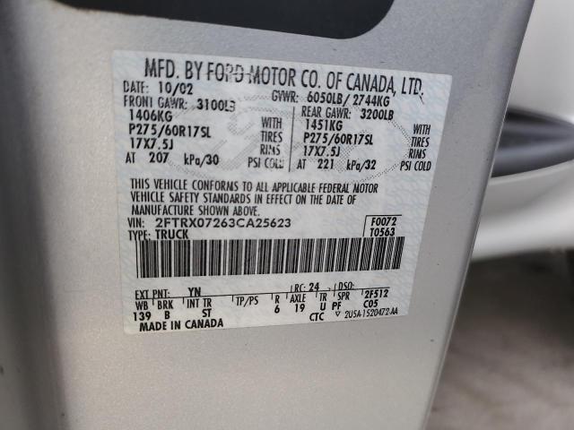 Photo 11 VIN: 2FTRX07263CA25623 - FORD F150 