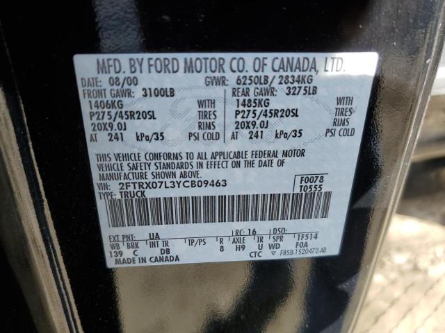 Photo 11 VIN: 2FTRX07L3YCB09463 - FORD F150 