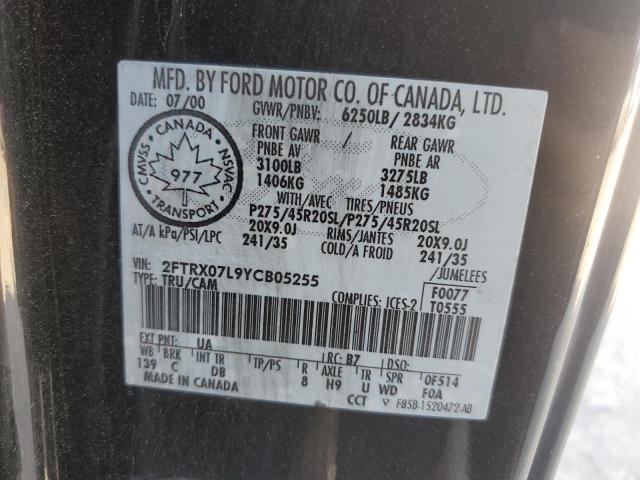 Photo 11 VIN: 2FTRX07L9YCB05255 - FORD F150 