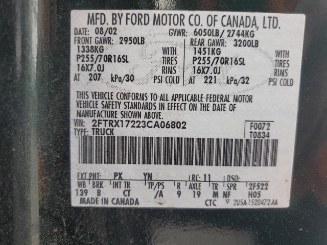 Photo 11 VIN: 2FTRX17223CA06802 - FORD F150 