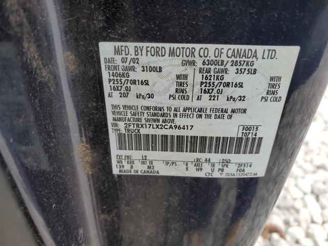 Photo 11 VIN: 2FTRX17LX2CA96417 - FORD F150 