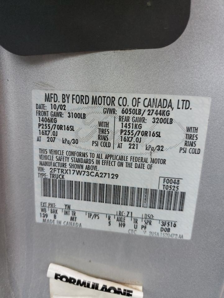 Photo 11 VIN: 2FTRX17W73CA27129 - FORD F-150 