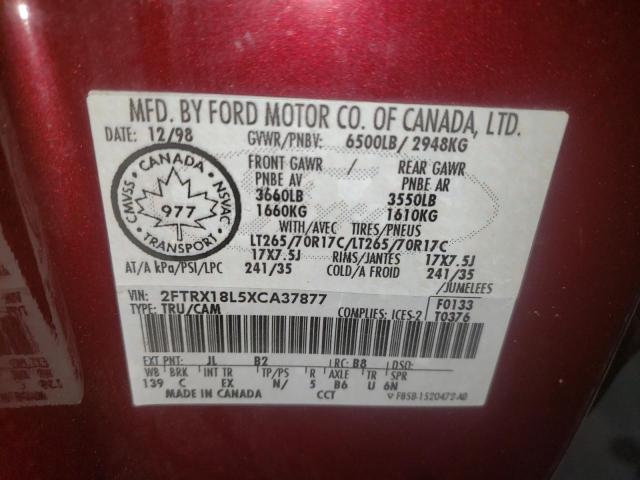 Photo 9 VIN: 2FTRX18L5XCA37877 - FORD F150 